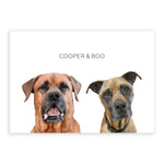 Custom Pet Portrait | Two Pets - Cooper & Boo